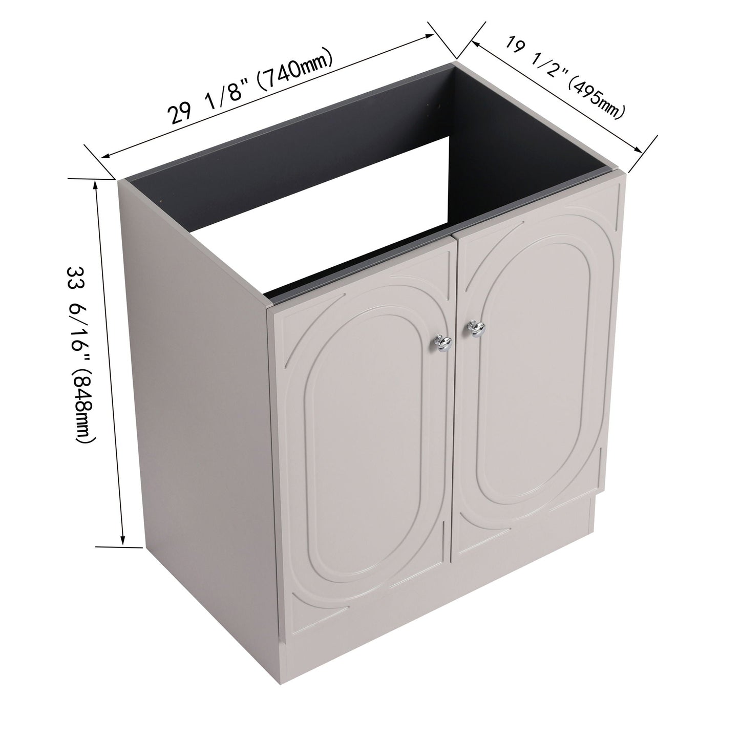 Modern Freestanding Bathroom Vanity With Soft Close Cabinet Doors