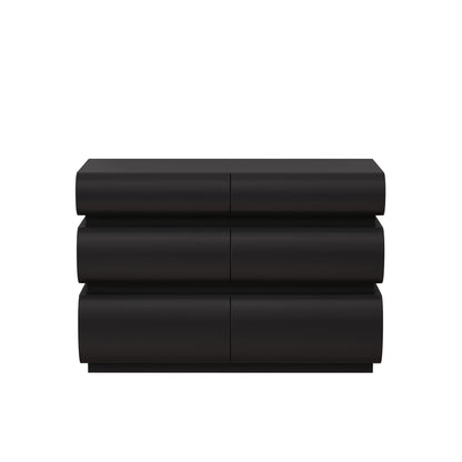 Minimalist Modern 6 Drawer Dresser, Handle Free Design With Wide Storage