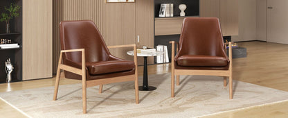 Mid-Century Modern Accent Armchair With High Back
