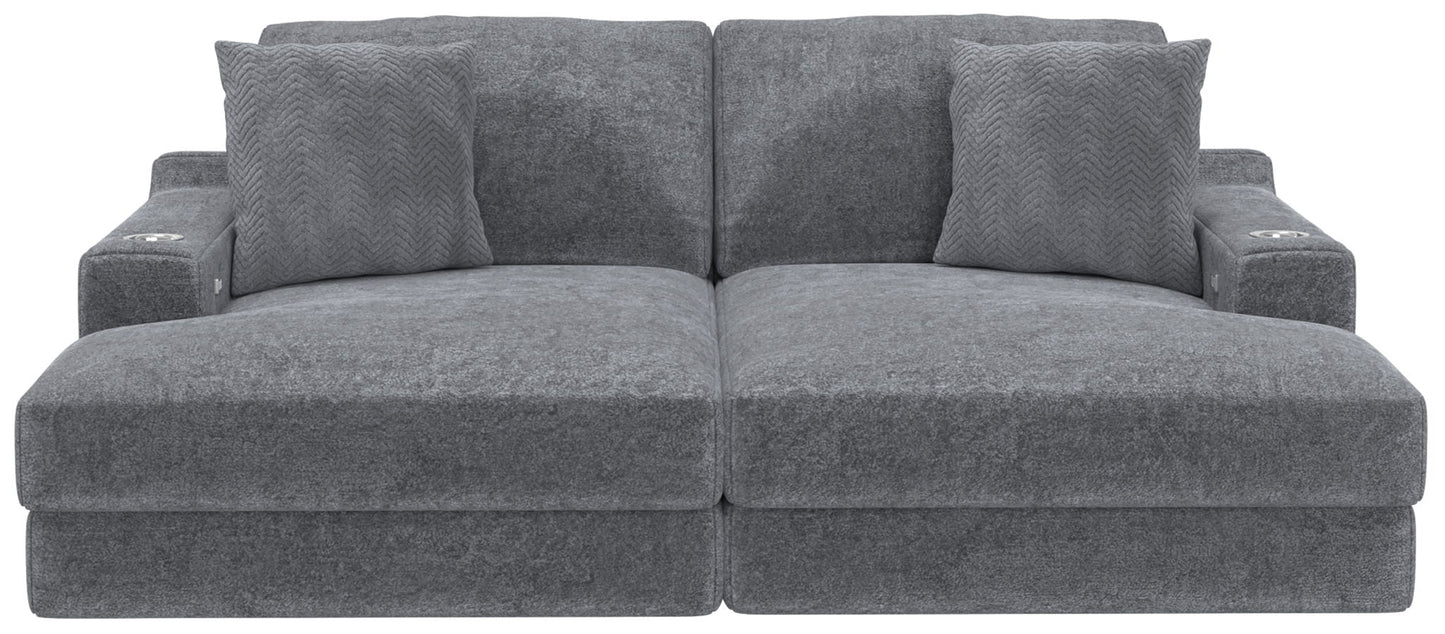Cozy - 2 Piece Double Wide Chaise With USB Charging Ports