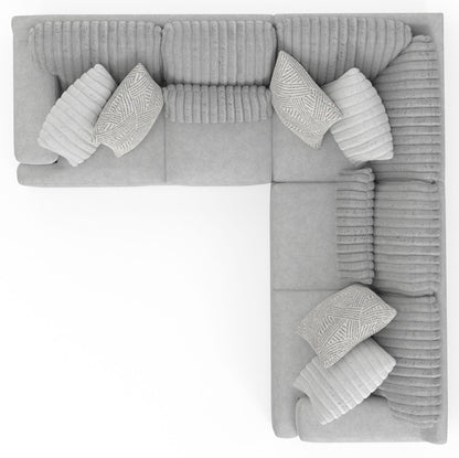 Logan - Upholstered Sectional With Comfort Coil Seating And Accent Pillows Included