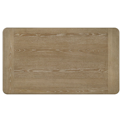 Adina Rectangular Wood Coffee Table Distressed Light Brown