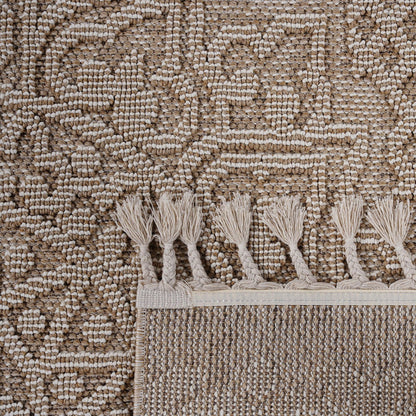 Guros - 6' X 9' Medallion Indoor / Outdoor Area Rug - Beige