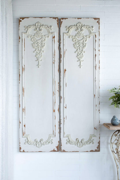Set Of Large Wooden Rectangle Hanging Panels