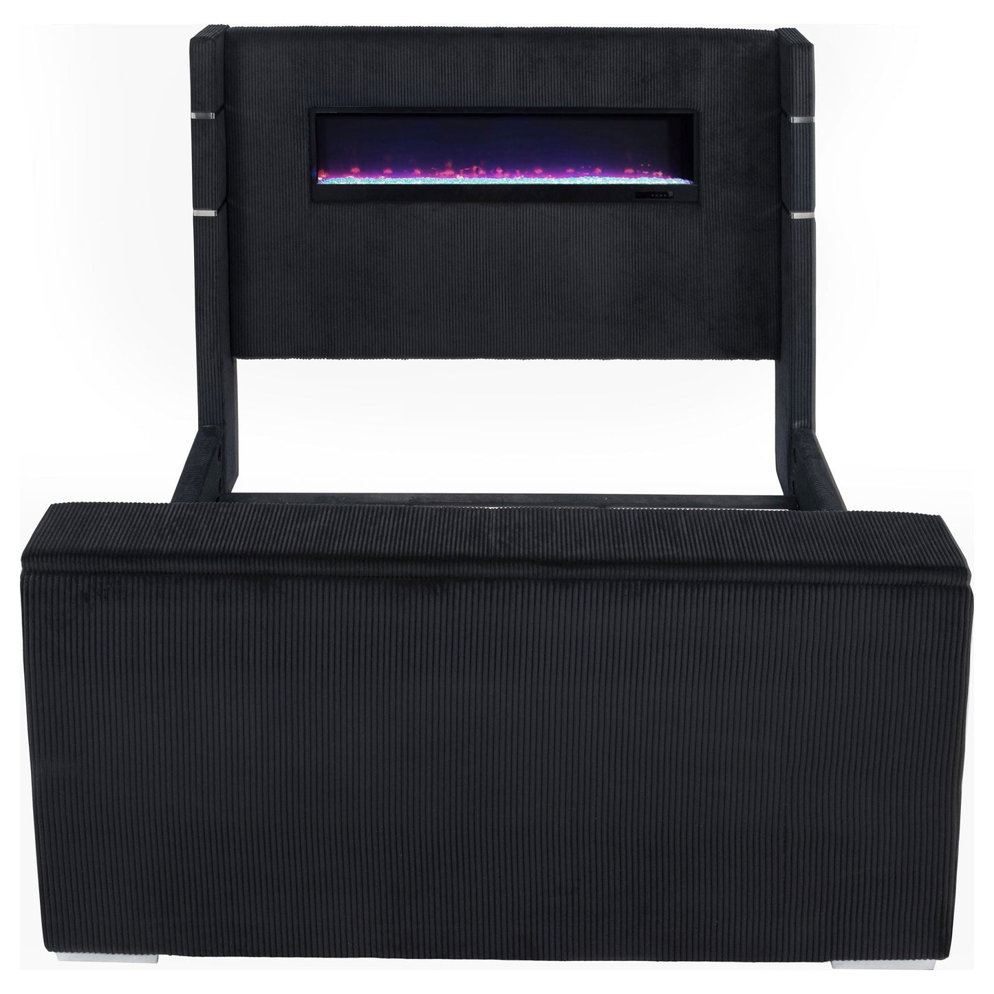 Tisdall California King Flame Visualizer TV Bed Black