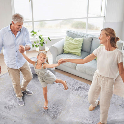 Maval - Abstract Washable Area Rug