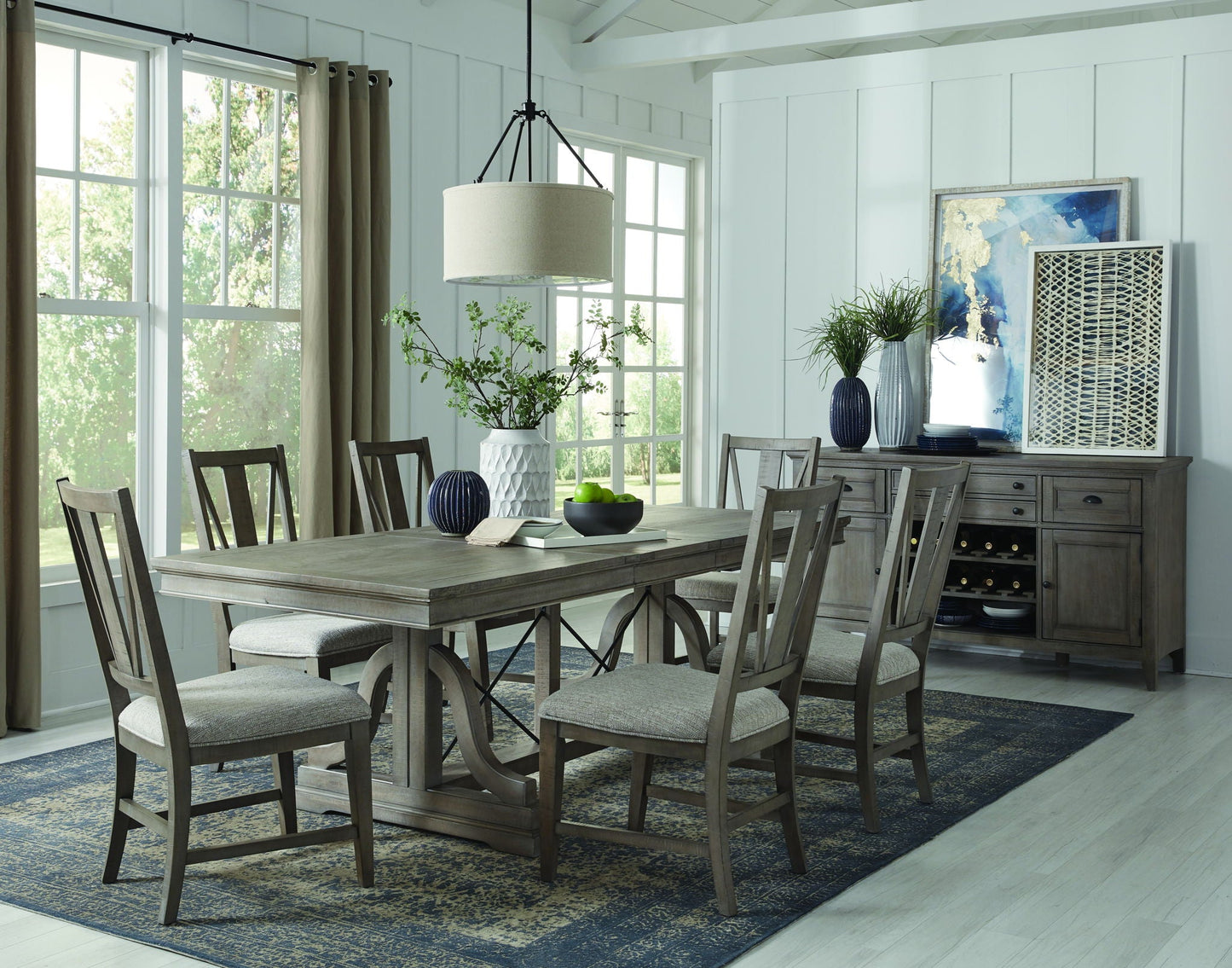Paxton Place - Trestle Dining Table - Dovetail Gray