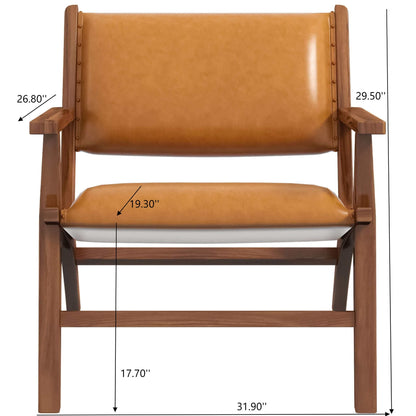 Hendrix - Antique Arm Chair - Brown / Rustic / Tan