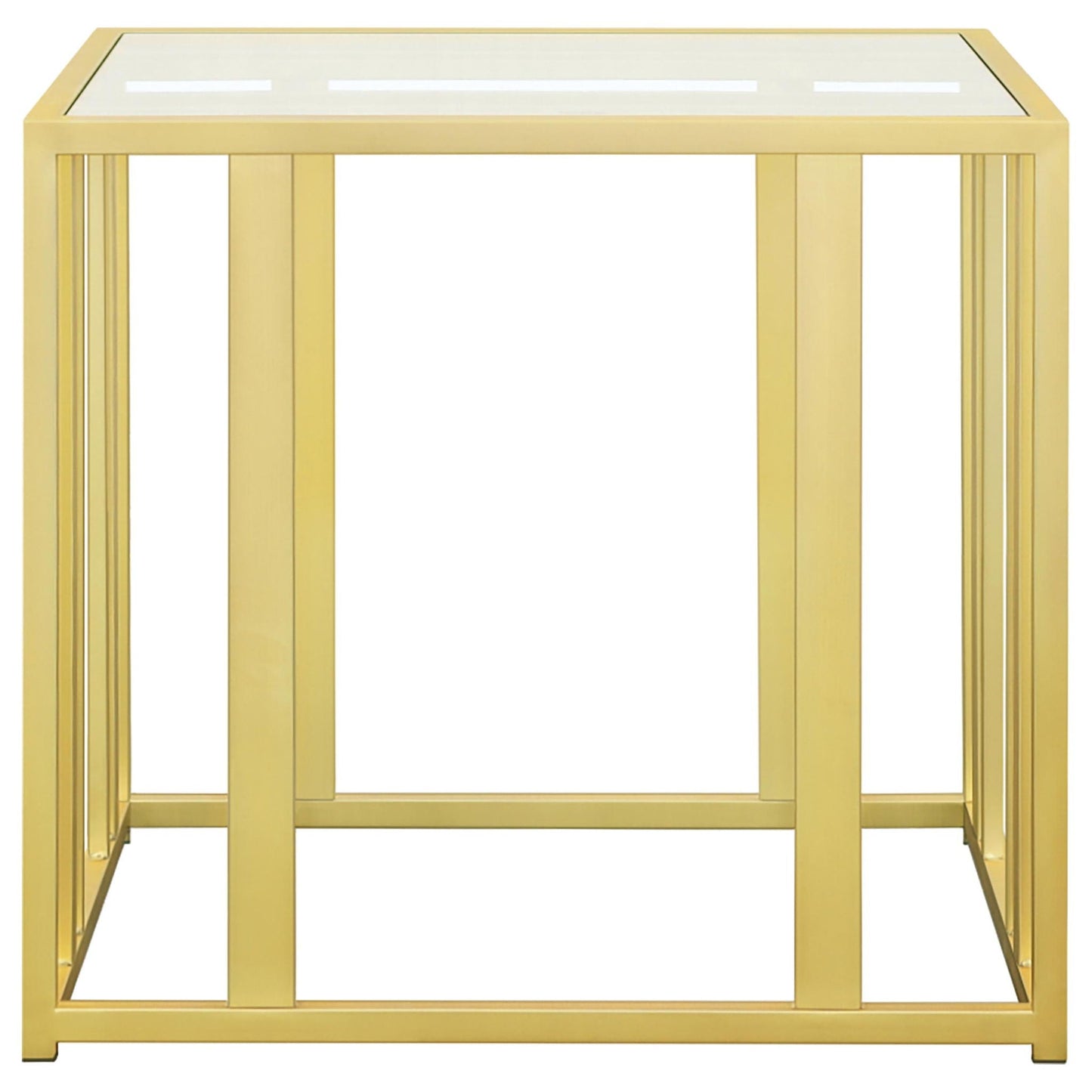 Adri 2-piece Coffee and End Table Set Matte Brass