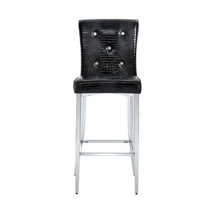 Bar Chairs & Crystal Clasp Design (Set of 2)