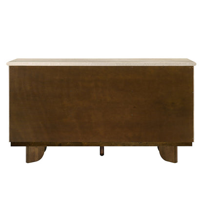 Kasha - Server With Marble Top Top - Vintage Oak