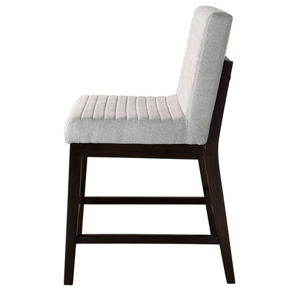 Edwyn - Counter Height Chair (Set of 2) - Gray Linen & Espresso