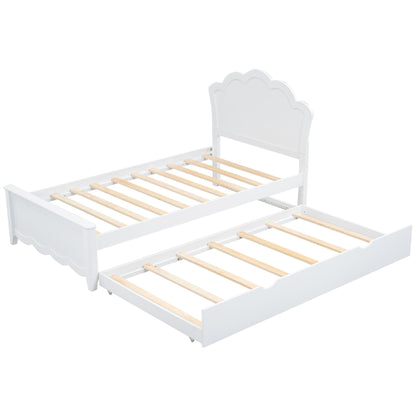 Platform Bed With Headboard And Trundle