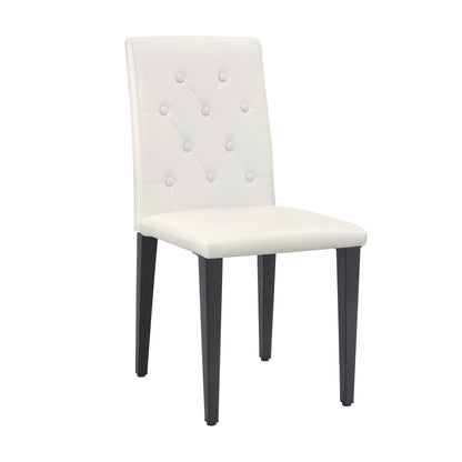 Dining Chairs With Ergonomic Buckle Backrest For Family Dining Rooms