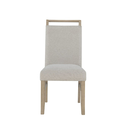 Vanilla - Real Marble Dining Table And Chair Set With Upholstery - Beige / Natural