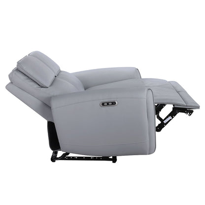 Jeromie - Power Motion Sofa With USB Port - Gray Synthetic Leather