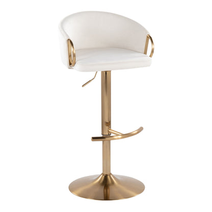 Claire - Contemporary / Glam Adjustable Bar Stool (Set of 2)