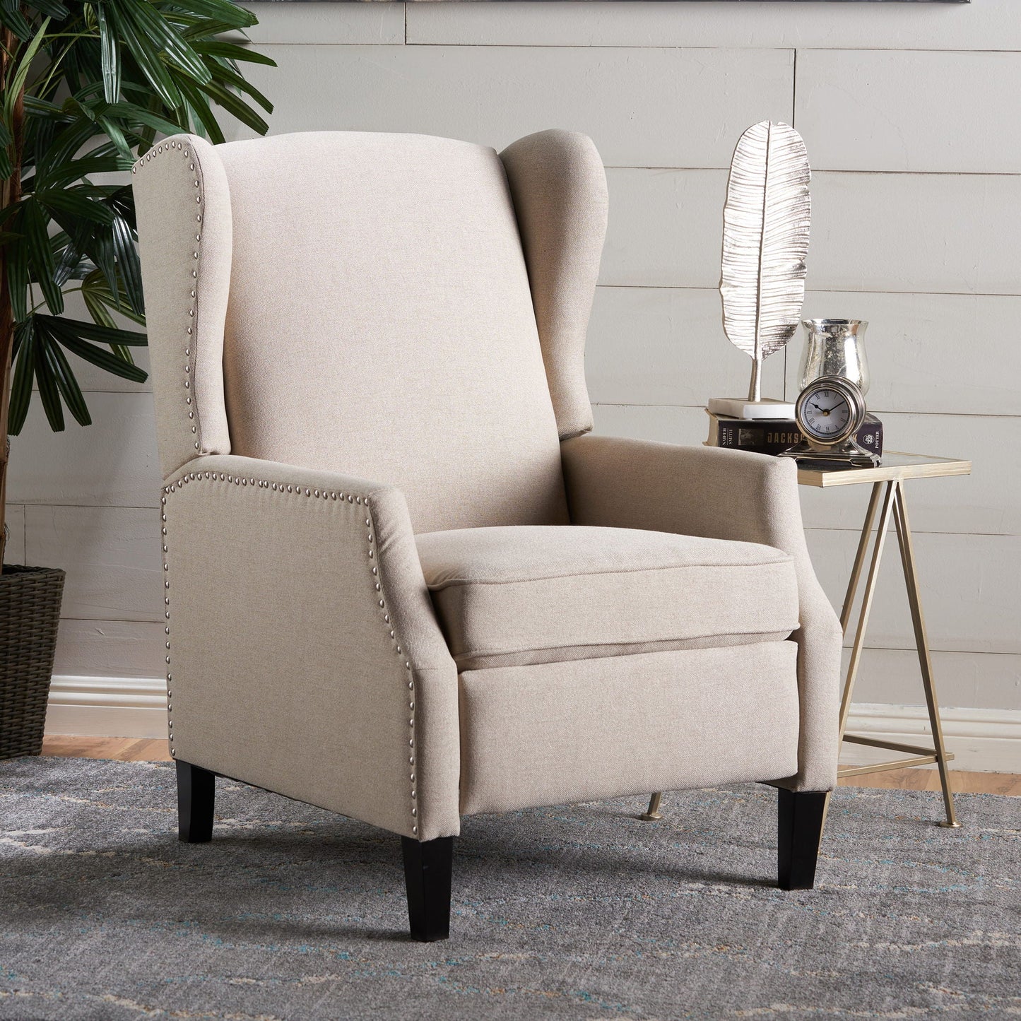 Westeros Wing Back Fabric Upholstered Recliner
