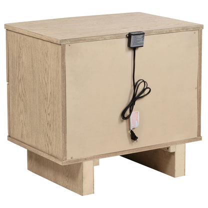Kailani 4-piece Queen Bedroom Set Beige Oak