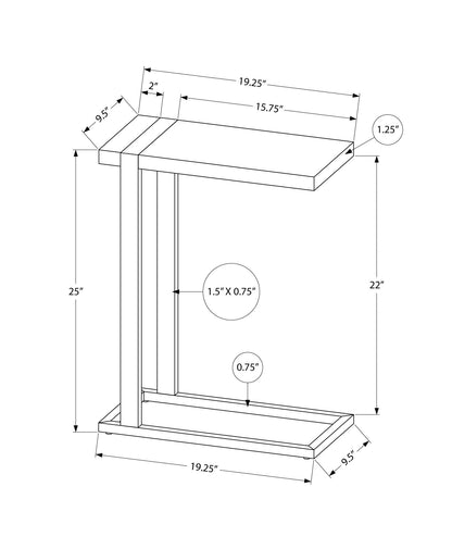 Accent Table, C - Shaped, Contemporary & Modern Stylish Design