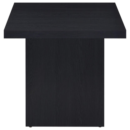 Devar 2-piece Square Cocktail Coffee End Table Set Black