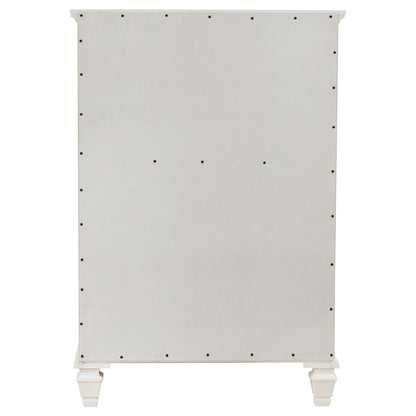 Sandy Beach 5-drawer Bedroom Chest Cream White
