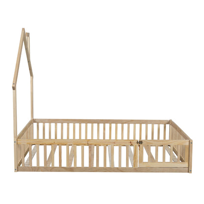 House Platform Bed With Guardrail