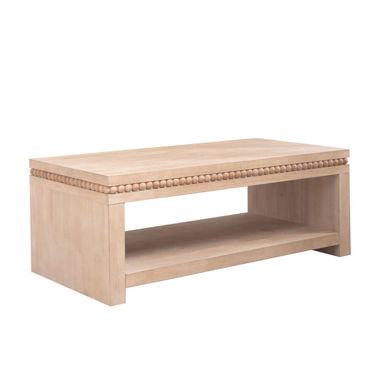 Modern Coffee Table With Beaded Trim
