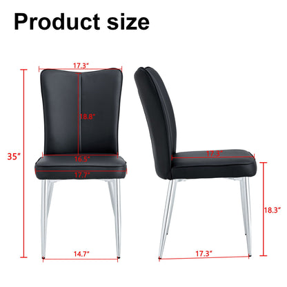 Modern Minimalist Dining Chairs With Metal Legs