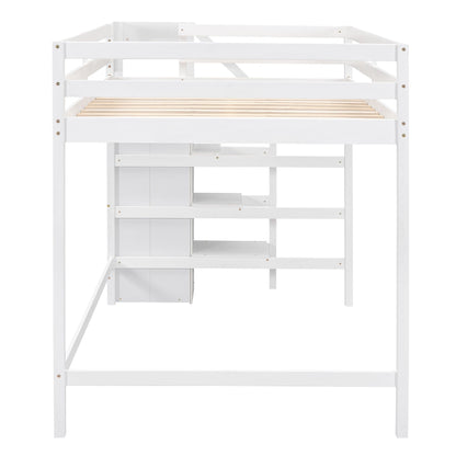 Loft Bed With Built In Storage Wardrobe And Staircase