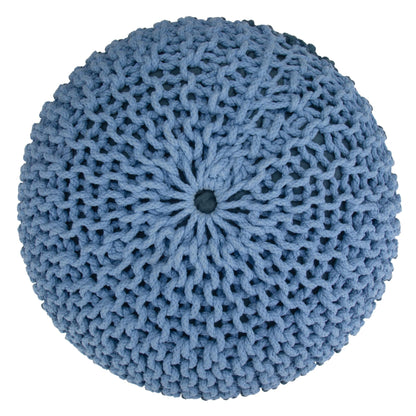 Nikki - Handcrafted Hand Knit Round Pouf