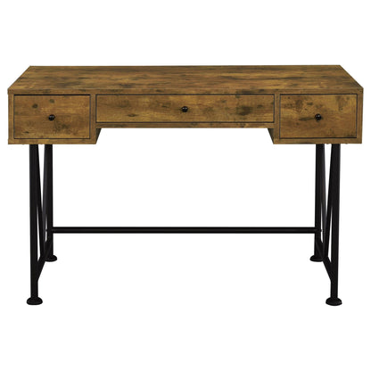 Analiese 2-piece Computer Desk Bookcase Set Rustic Nutmeg