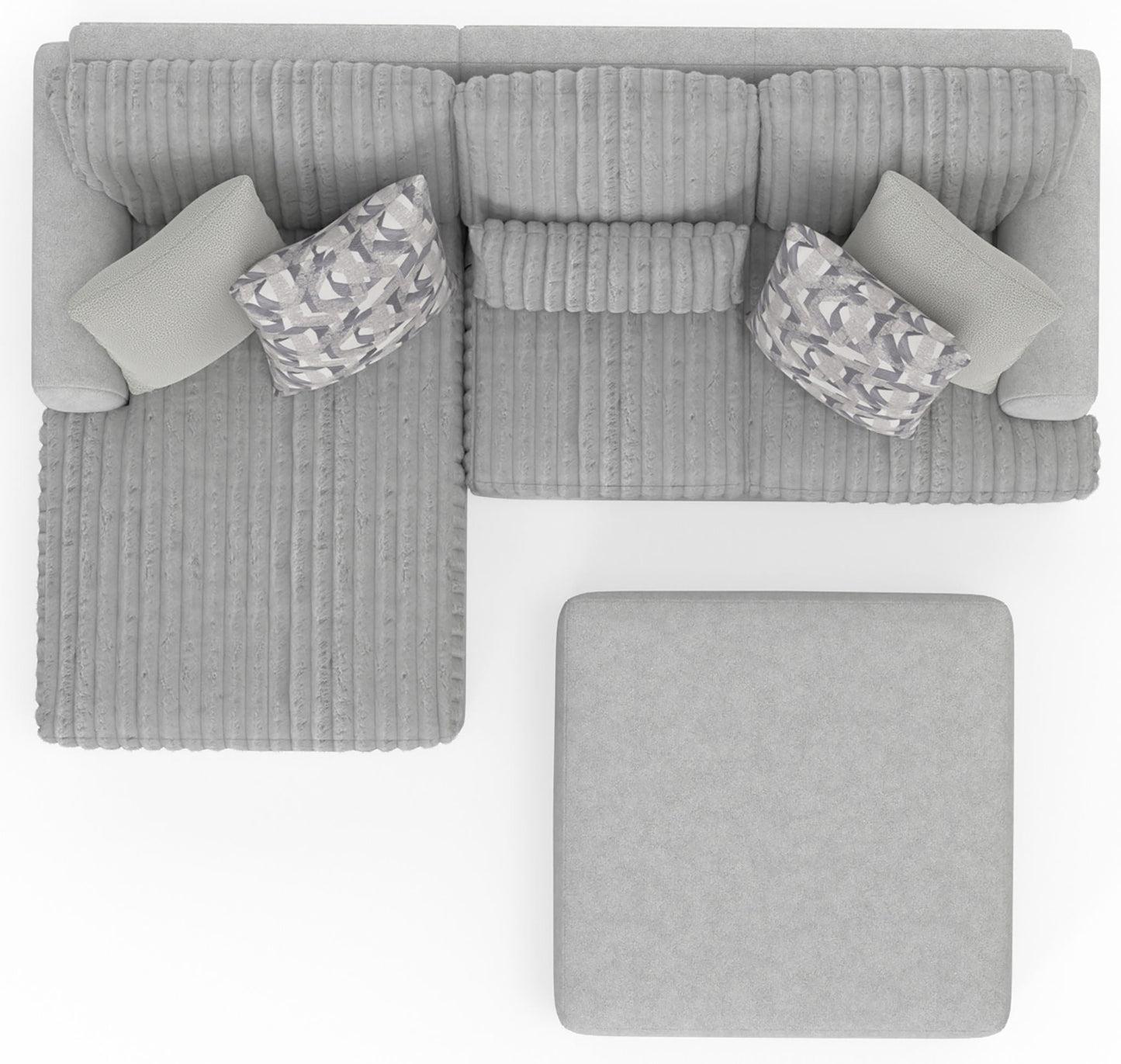 Titan - Sectional With Comfort Coil Seating, Cocktail Ottoman And Accent Pillows Included
