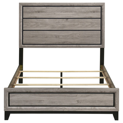 Watson Wood Full Panel Bed Light Taupe