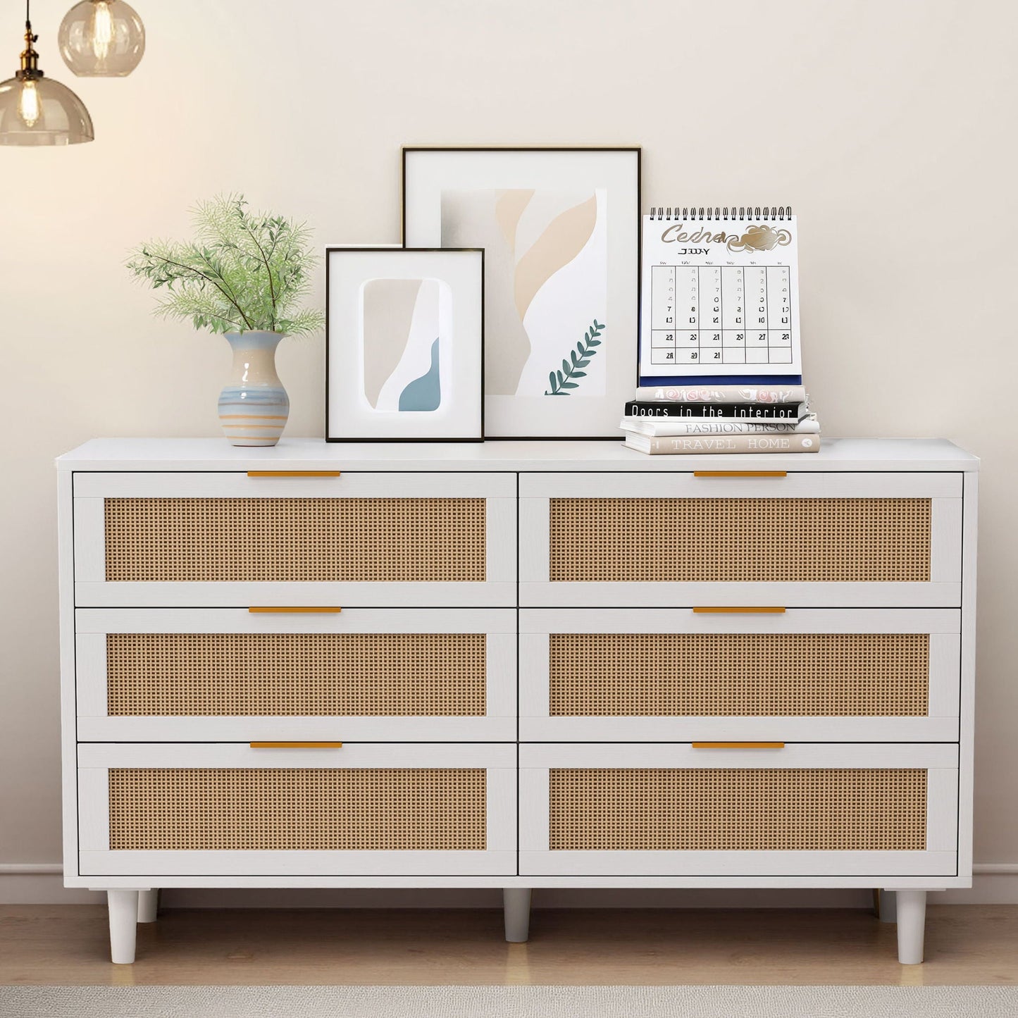 6 Drawer Storage Modern Cabinet For Bedroom