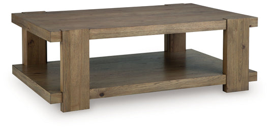 Flangren - Rectangular Cocktail Table - Light Brown