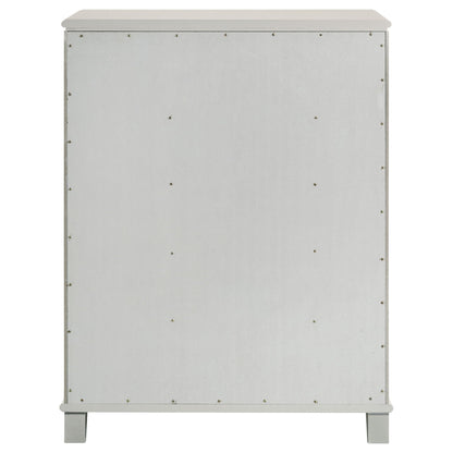 Olivia 5-drawer Bedroom Chest of Drawers Pearl White