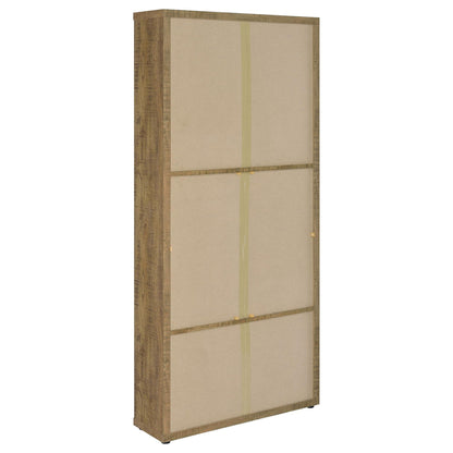 Hawthorne 4-shelf Glass Door Tall Cabinet with Drawers Mango