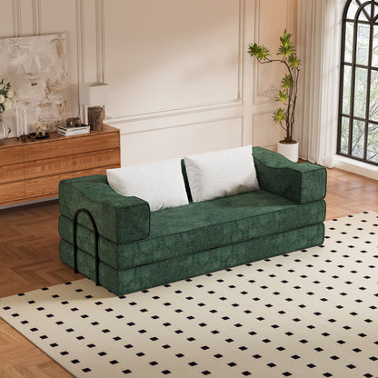 3 Seat Folding Floor Couch & King Size Bed Mattress