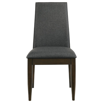 Wes Upholstered Dining Side Chair Dark Walnut (Set of 2)