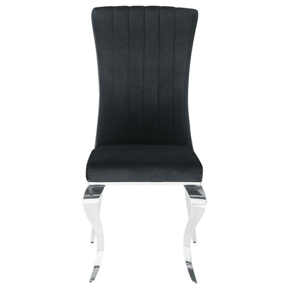 Betty Velvet Upholstered Dining Side Chair Black (Set of 4)