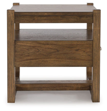 Cabalynn - Square End Table - Light Brown