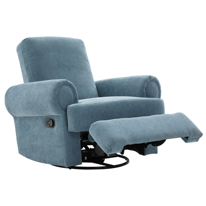 Manual Swivel Recliner Rocker Chair With Adjustable Backrest
