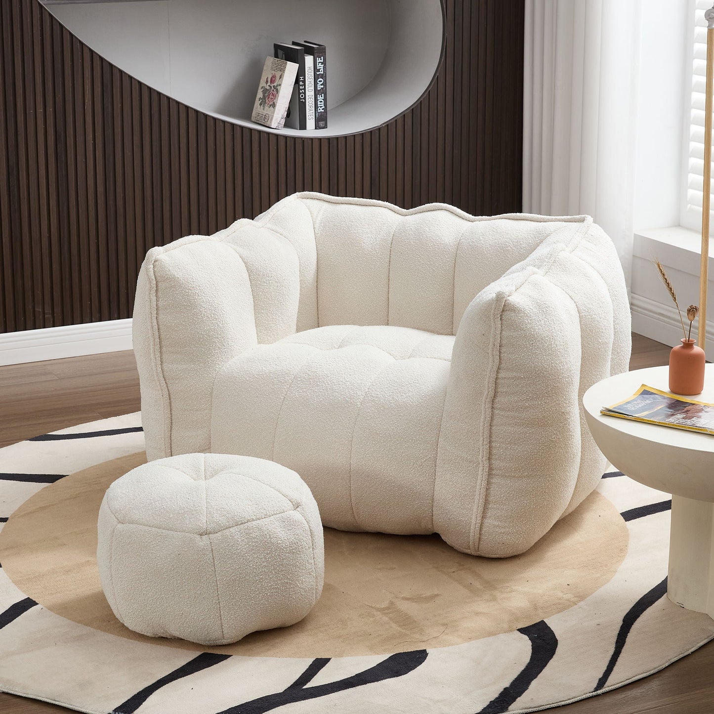 Soft Bean Bag Chair With High Resilient Foam