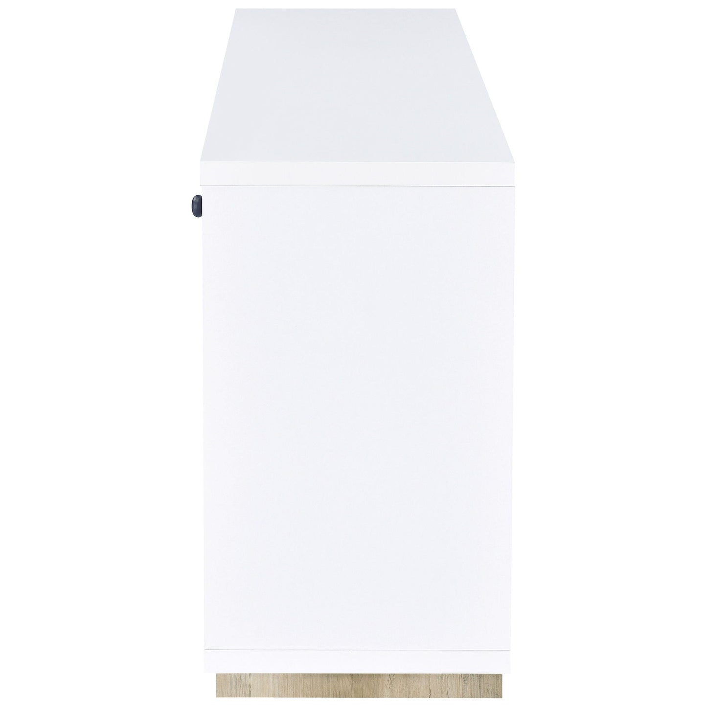 Dalton 2-door Storage Cabinet White and Distressed Pine