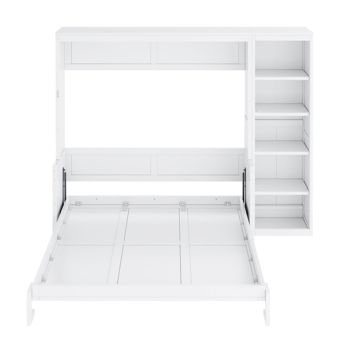 Sturdy Murphy Bed With Desk And Bookshelf