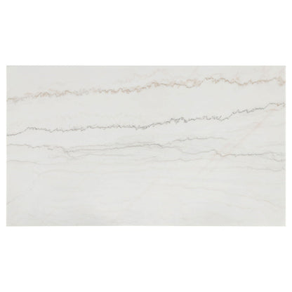 Averill 72-inch Rectangular White Marble Top Dining Table Coffee Bean