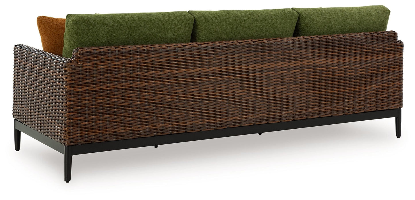 Horizon Hall - Sofa With Cushion - Brown / Green