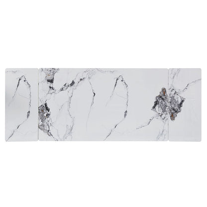 Damita - Ceramic Top Dining Table - White & Black
