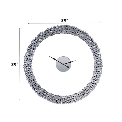 Kachina - 39" Wall Clock - Mirrored & Faux Gems